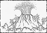 Simple Volcano Coloring Coloring Pages sketch template