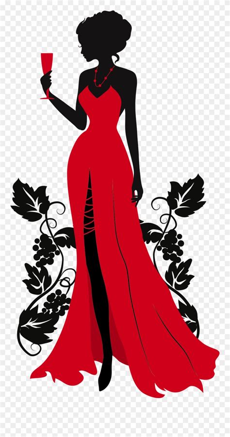 Women Dress Silhouette Clip Art – Fashion dresses