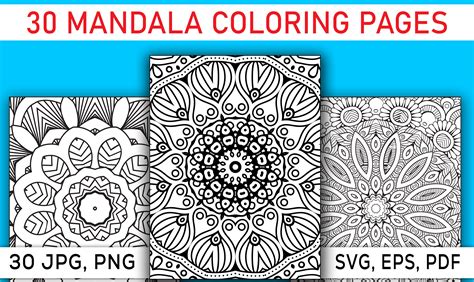 Printable Mandala Adult Coloring Pages Graphic by Foilcey · Creative Fabrica
