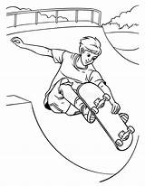 Skateboarding Coloring Page For Kids Stock Vector  Illustration Of sketch template