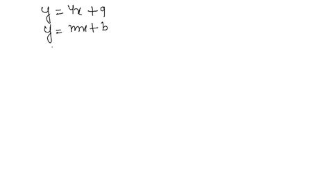 SOLVED:Determine the slope and the y -intercept. y=4 x+9