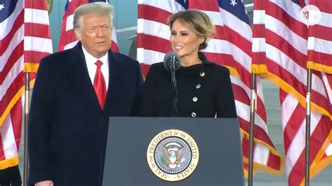 Melania Trump gives farewell speech on her last morning as first lady