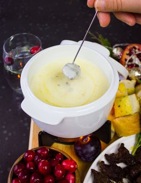 Cheese Fondue: A Cheese Fondue Recipe and Dippers• Two Purple Figs