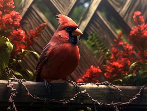 Premium AI Image | Northern cardinal bird