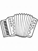 Accordion coloring pages sketch template