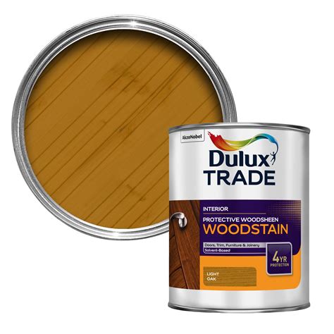 Dulux Trade Light oak Satin Wood stain, 1L | Departments | DIY at B&Q