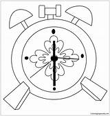 Clock Coloring Pages For Adults sketch template