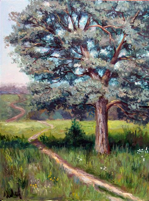 Oak tree painting Original art National park landscape artwork | Etsy