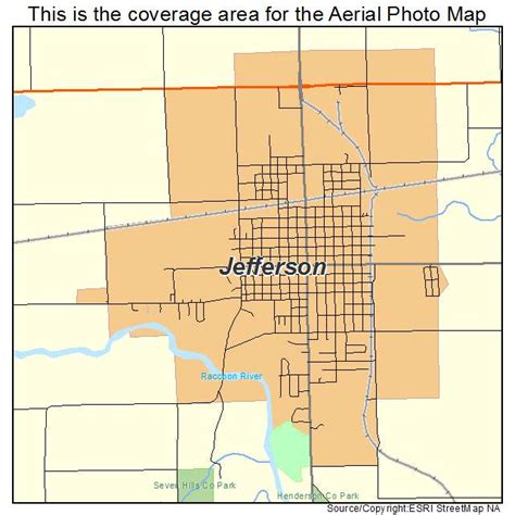 Aerial Photography Map of Jefferson, IA Iowa