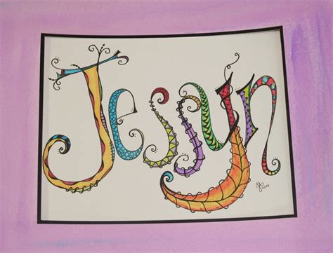 Custom Name Art 8x10 Zentangle Inspired Personalized Name - Etsy