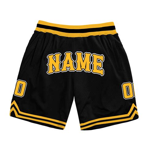 Black-Yellow Custom Basketball Shorts – The Jersey Nation