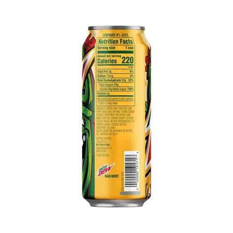 Mountain Dew Maui Burst Soda, 16 oz. Can