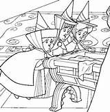 Sleeping Beauty Spinning Wheel Coloring Page sketch template
