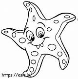 Cute Starfish coloring Page sketch template