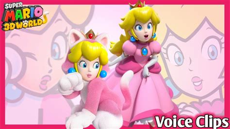 ️Mario 3D World - Princess Peach Peach voice clips ️ - YouTube