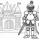 Coloring Page Of A knight In Castle Download Or Print For Free sketch template