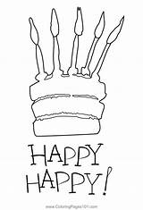 Birthday Cake Coloring Page For Kids  Free Printable sketch template