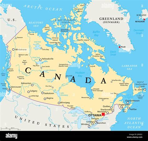 Canada Political Map Stock Vector Image & Art - Alamy