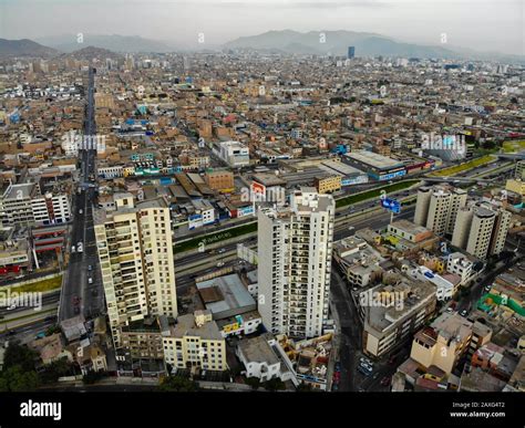 Aerial view of Lima city old center Stock Photo - Alamy