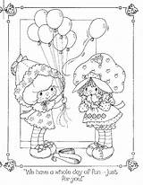 1980s Strawberry Shortcake Coloring Page sketch template