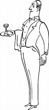 Drawing Of Butlers Illustrations Royalty Free Vector Graphics & Clip  sketch template
