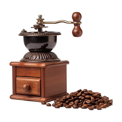 AI generated Old fashioned coffee grinder for grinding beans isolated ...