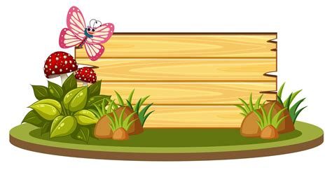 wooden banner on white 696119 Vector Art at Vecteezy