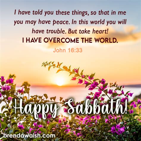 Happy Sabbath - Brenda Walsh Scripture Images