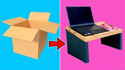 How To Make Study Table At Home With Cardboard Box | Brokeasshome.com