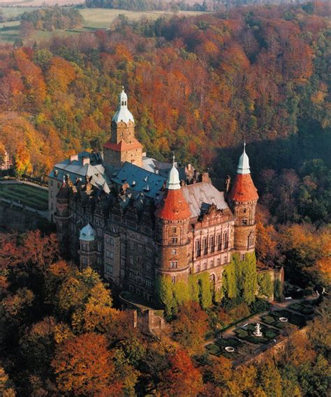 An autumn view of the Książ Castle in Silesia, Poland. | Castle