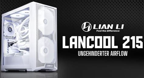 Lian Li Lancool 215 White: Noble PC case also comes in white color