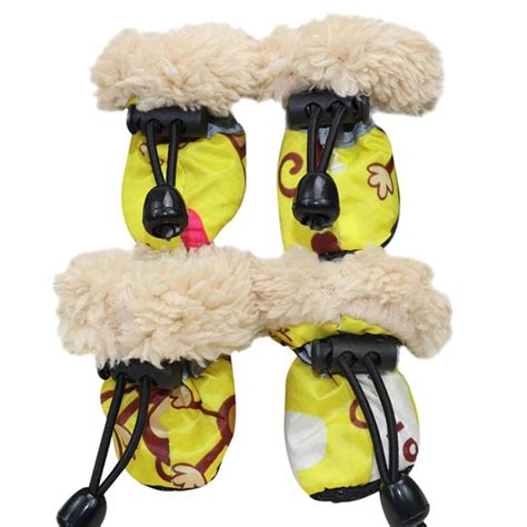 Dog Winter Rain Boots for Small Dogs Anti-Slip Warm Dogs Boots & Paw Protector Reflective Puppy ...