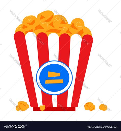 Popcorn in a bag - flat design style single Vector Image