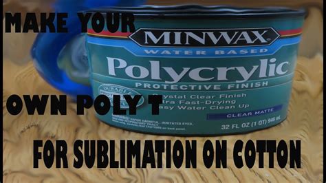 Poly T spray: How to make poly t spray, sublimating on 100% cotton shirts - YouTube