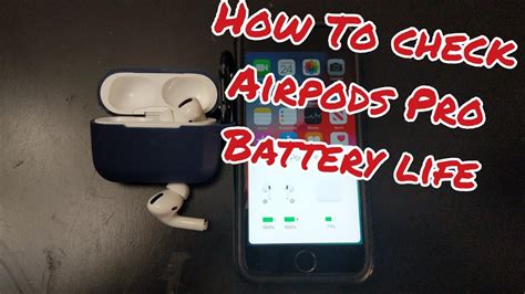 How To Check The Battery Life Of The Airpods PRO With an iPhone - YouTube