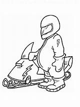 Snowmobile Coloring Pages sketch template