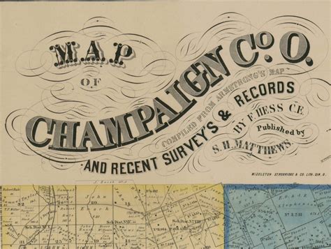 Champaign County Ohio 1858 Old Wall Map Reprint With - Etsy