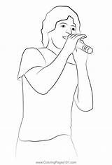 Singer 3 Coloring Page For Kids  Free Singers Printable Pages sketch template