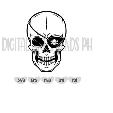 Pirate Skull Svg | Pirate SVG | Skull Svg | Pirate Clipart | - Inspire ...