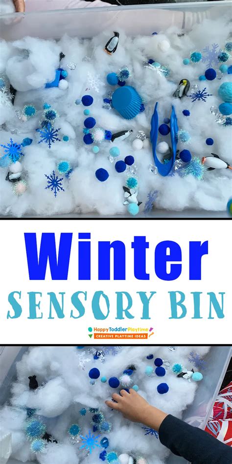 Easy Winter Sensory Bin for Kids: Two Ideas - HAPPY TODDLER PLAYTIME Winter Sensory Bin, Sensory ...