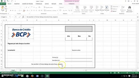 Formato De Cheque Para Llenar En Excel ~ Sample Excel Templates | Porn ...