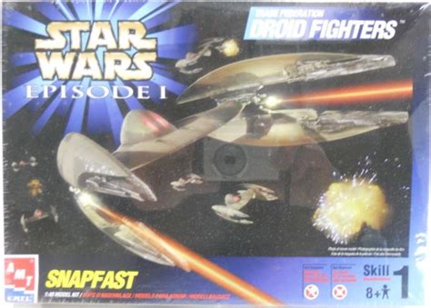 Star Wars Episode I, Trade Federation Droid Fighters, AMT ERTL Snapfast 1/48 DL10 - Charlies ...