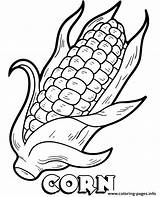 Vegetable Corn Coloring page Printable sketch template