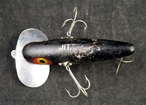 Vintage 7" Original Black Jitterbug Fishing Lure | 2nd Cents Inc