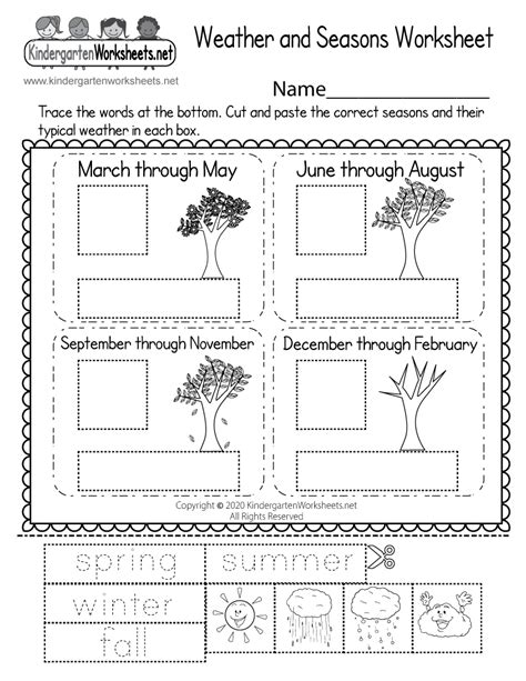 Weather and Seasons Worksheet - Free Printable, Digital, & PDF