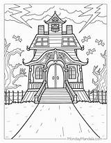 Haunted House Coloring Pages sketch template