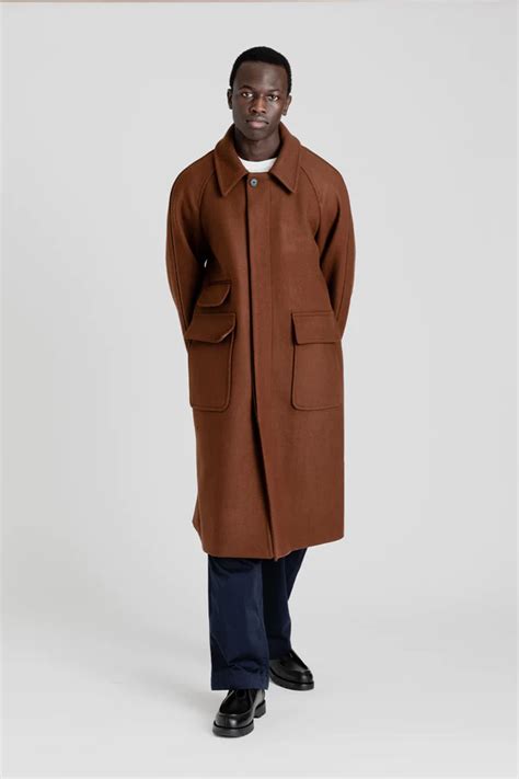 Wool Balmacaan Coat - Free Shipping USA