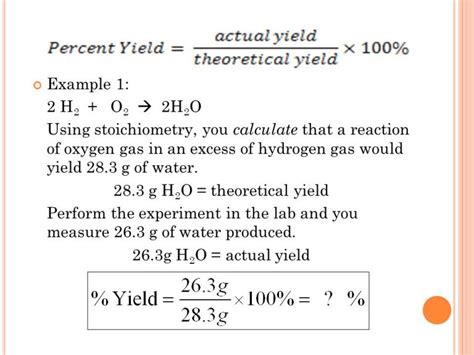 The Significance of Percent Yield and Theoretical yield calculator