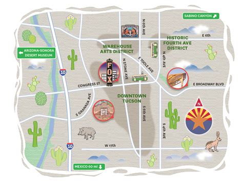 Downtown Tucson Map Printable