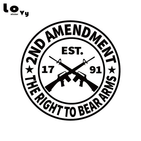 Right To Bear Arms Second Amendment Logo Vinyl Decal Sticker Laptop Electronics & Accessories ...